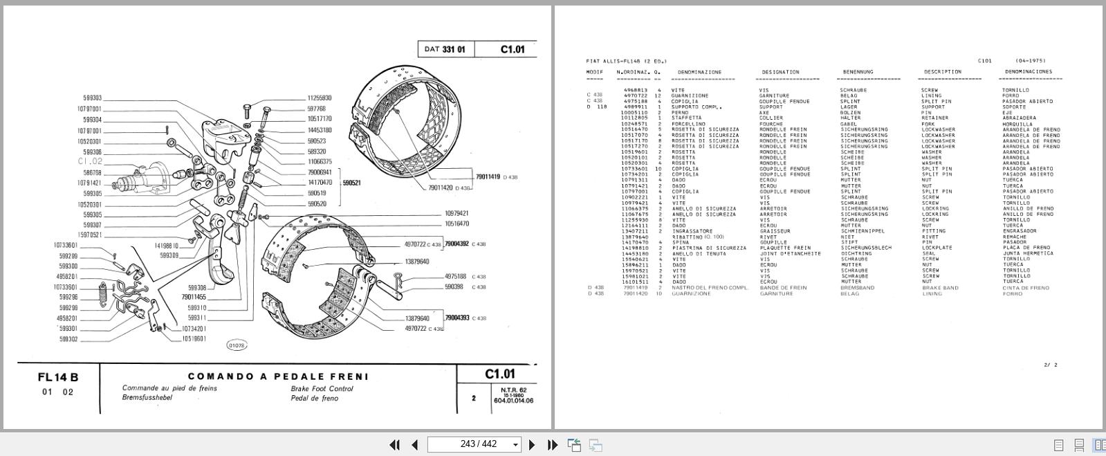 Fiat Allis Track Loader FL14B Parts Catalog 60401014 EN ES DE FR IT (3)