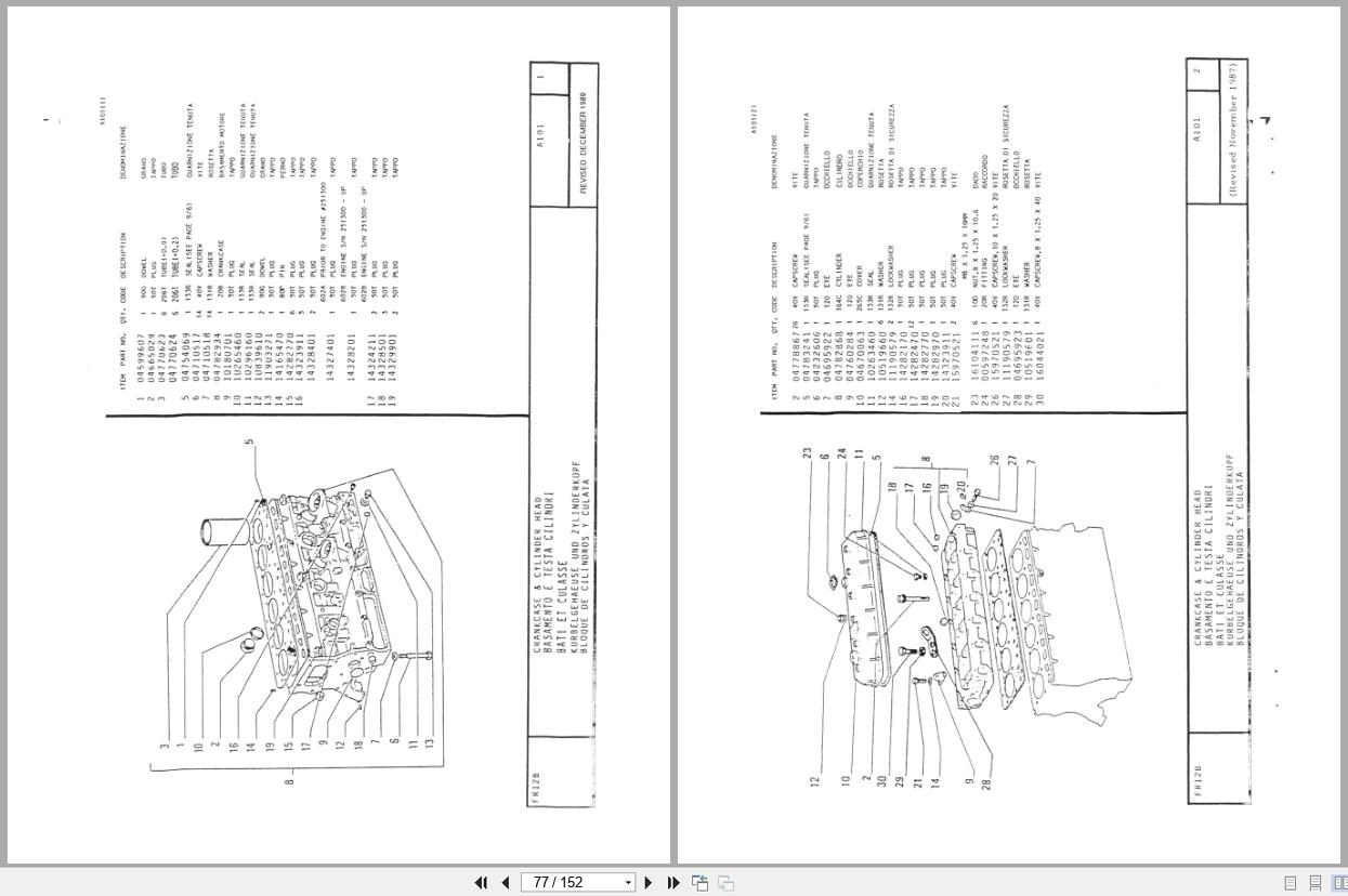 Fiat Allis Wheel Loader 545B 605B Iveco Engine Repower Service Manual 73253719 (2)