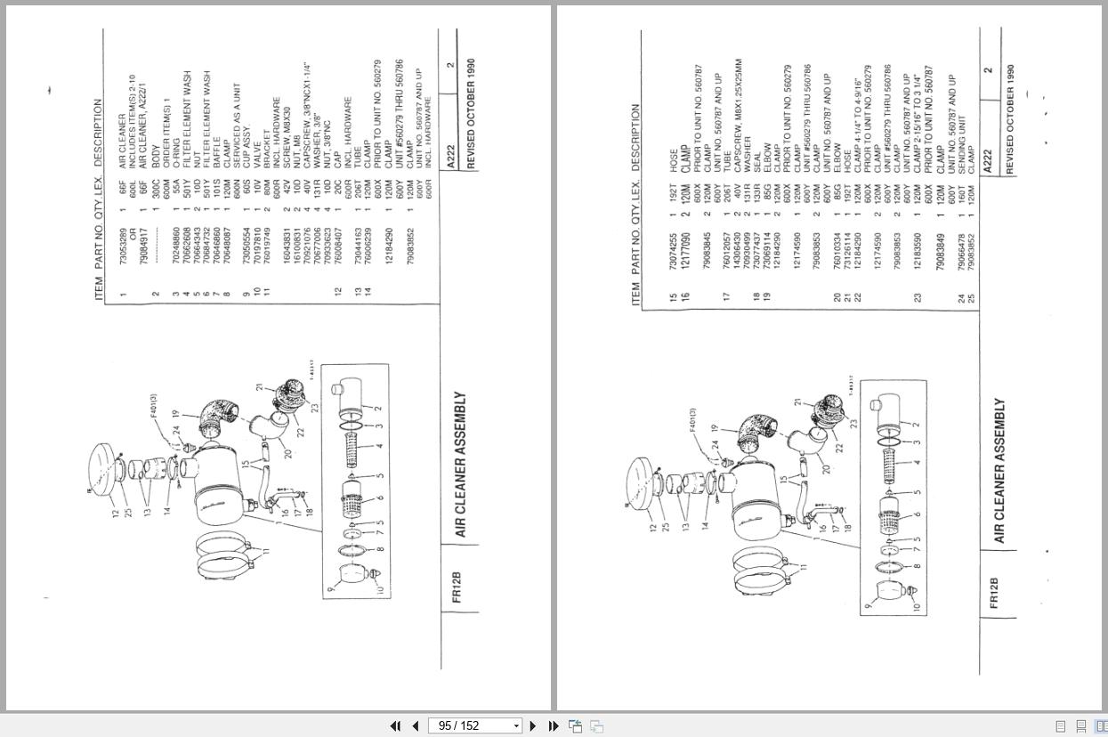Fiat Allis Wheel Loader 545B 605B Iveco Engine Repower Service Manual 73253719 (3)