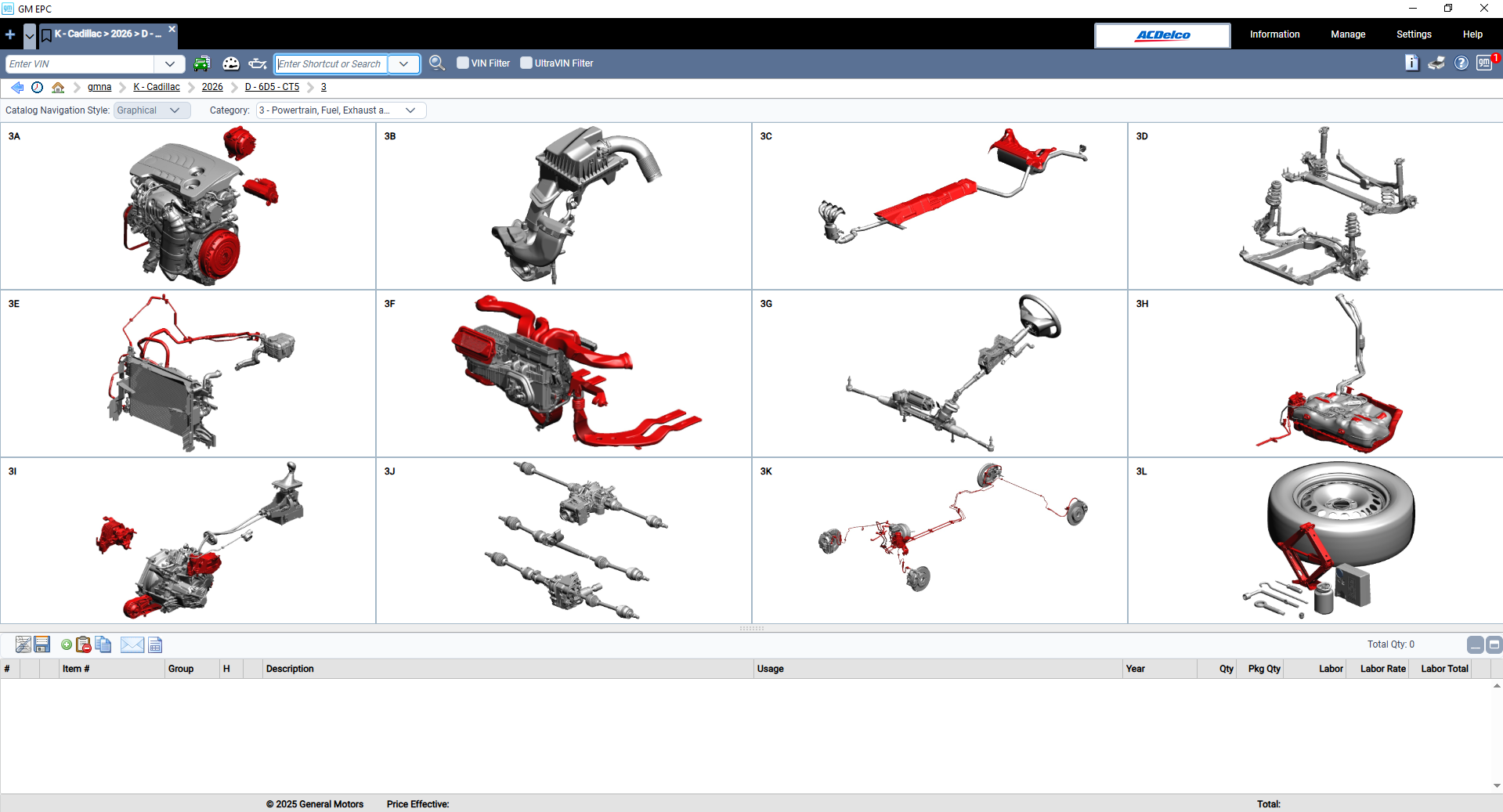 General Motor GMNA 01.2026 Spare Parts Catalog 4