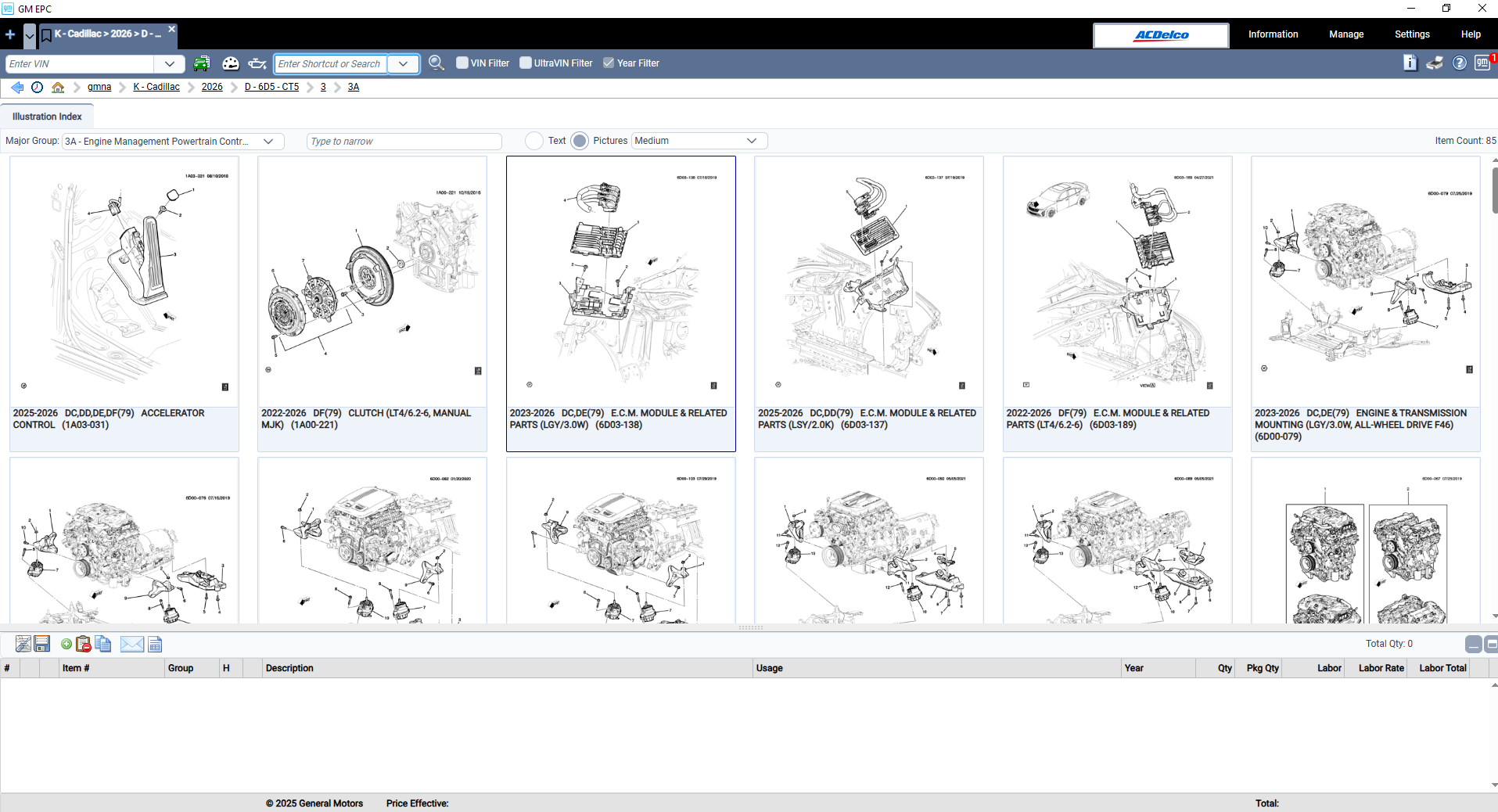 General Motor GMNA 01.2026 Spare Parts Catalog 6