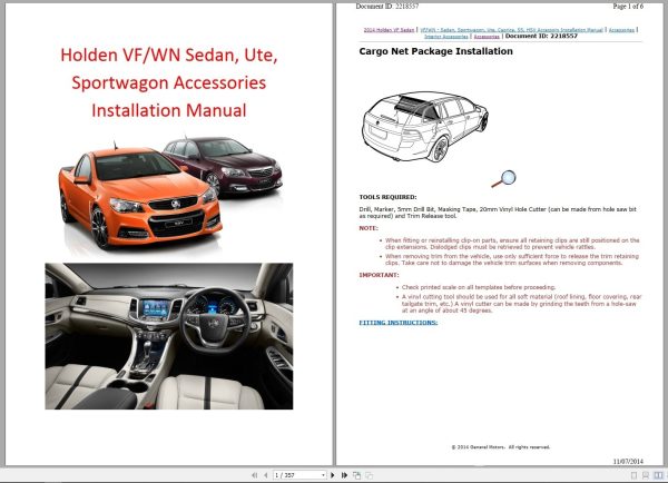 HOLDEN Collection Models Workshop Service Manuals (3)