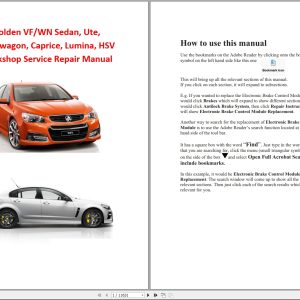 HOLDEN Collection Models Workshop Service Manuals (4)