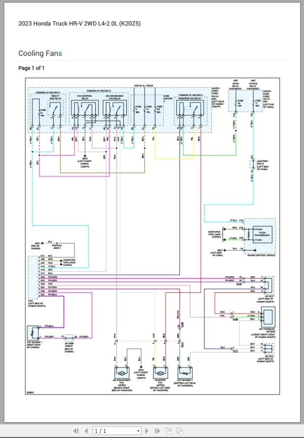 Honda HR V 2023 2WD L4 2.0L Electrical Schematic 2