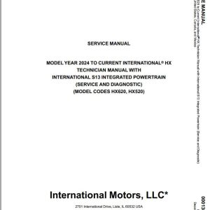 International Truck HX620 HX520 Service Manual 1