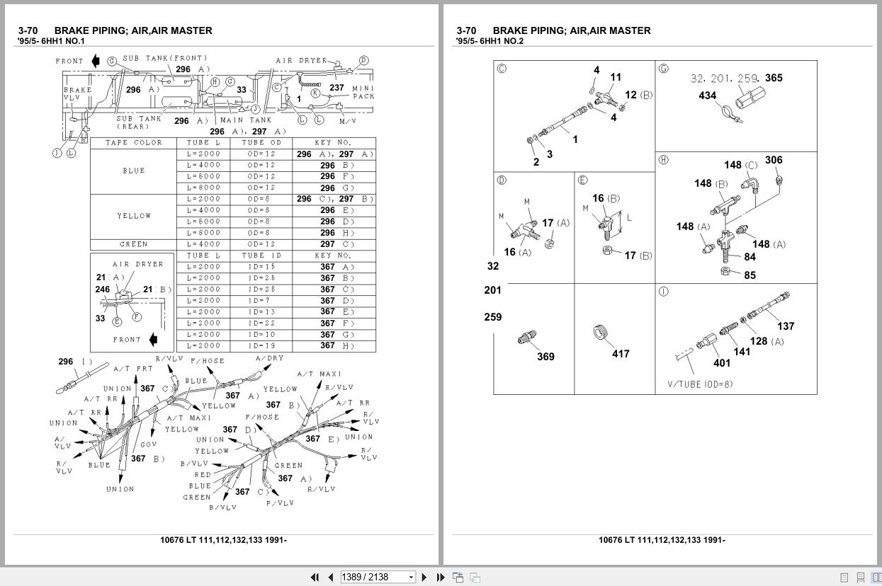 Isuzu Buses LT111 LT112 LT132 LT133 1991 Parts Catalog 10676 (2)