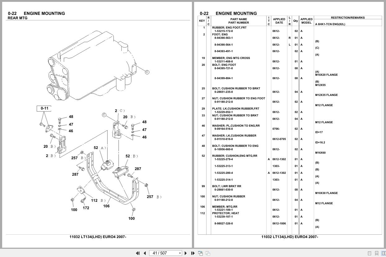Isuzu Buses LT134 LHD EURO4 2007 Parts Catalog 11032 (2)