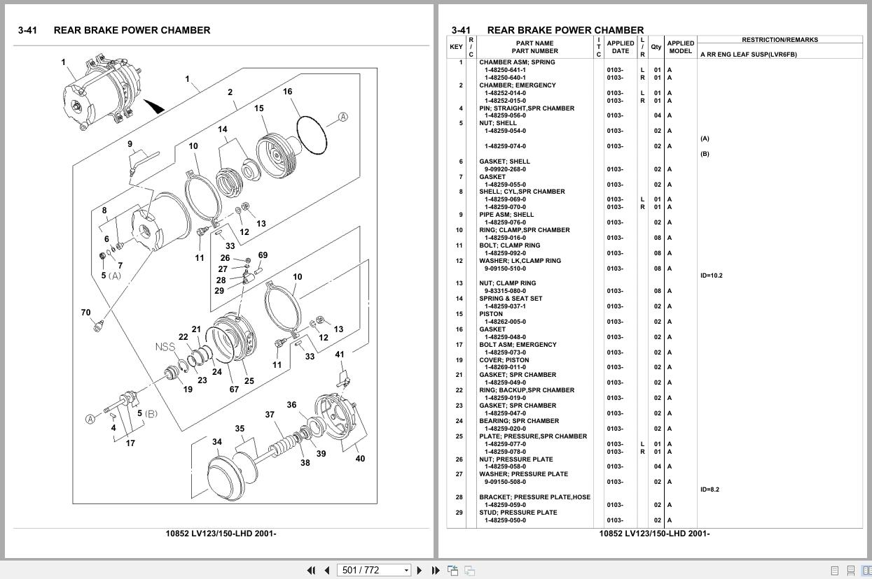 Isuzu Buses LV123 LV150 LHD 2001 Parts Catalog 10852 (2)