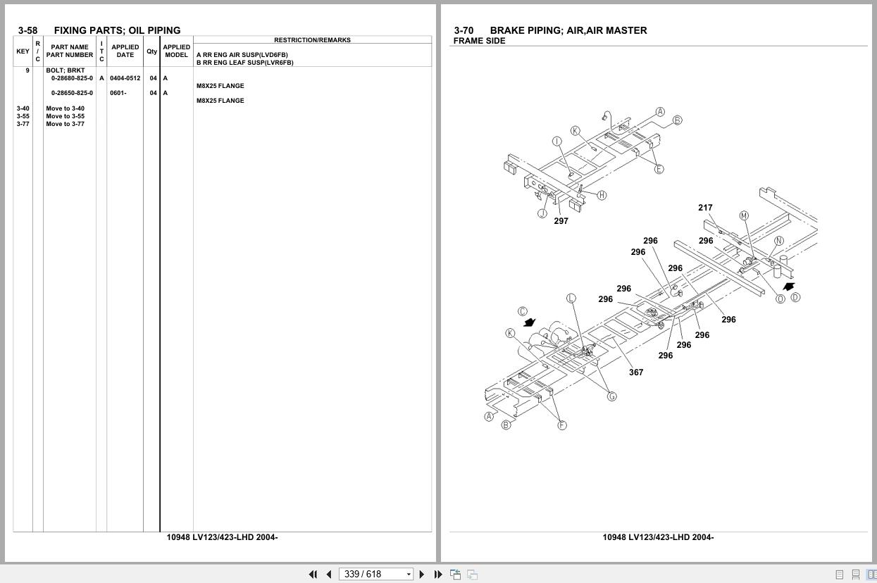 Isuzu Buses LV123 LV423 LHD 2004 Parts Catalog 10948 (2)