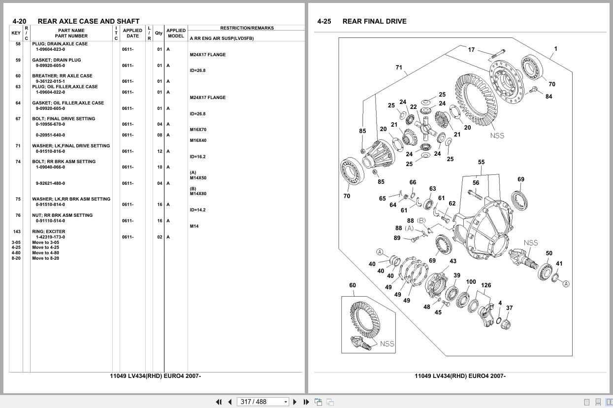 Isuzu Buses LV434 RHD EURO4 2007 Parts Catalog 11049 (2)