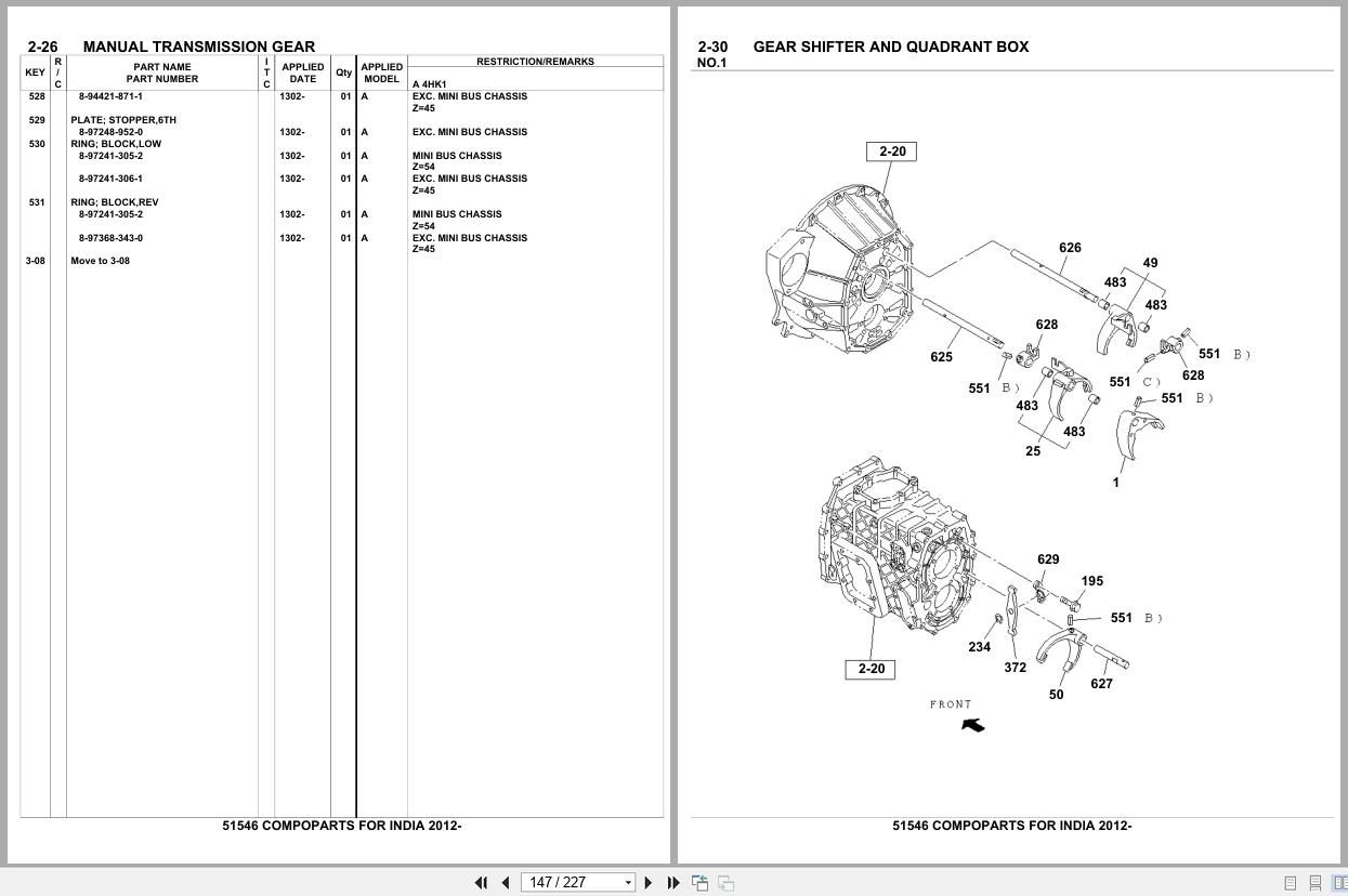 Isuzu Compo CompoParts for INDIA 2012 Parts Catalog 51546 (2)