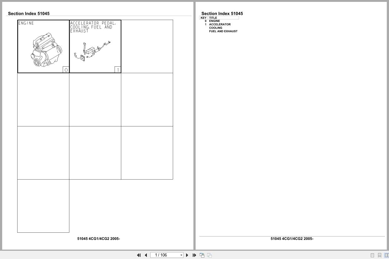 Isuzu Engine 4CG1 4CG2 2005 Parts Catalog 51045 (1)