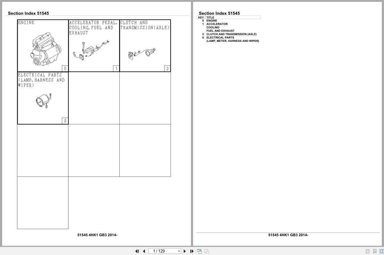Isuzu Engine 4HK1 GB3 2014 Parts Catalog 51545 (1)