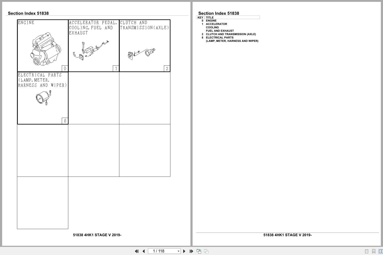 Isuzu Engine 4HK1 STAGEV 2019 Parts Catalog 51838 (1)