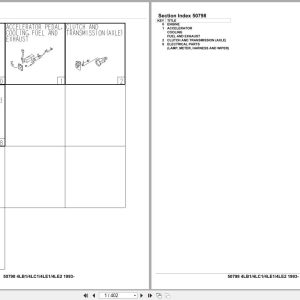 Isuzu Engine 4LB1 4LC1 4LE1 4LE2 1993 Parts Catalog 50798 (1)