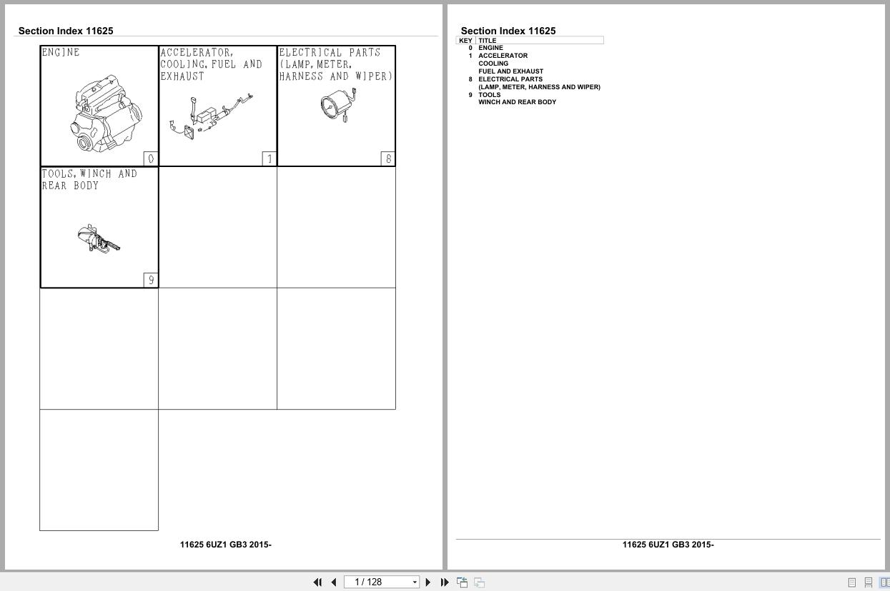 Isuzu Engine 6UZ1 GB3 2015 Parts Catalog 11625 (1)