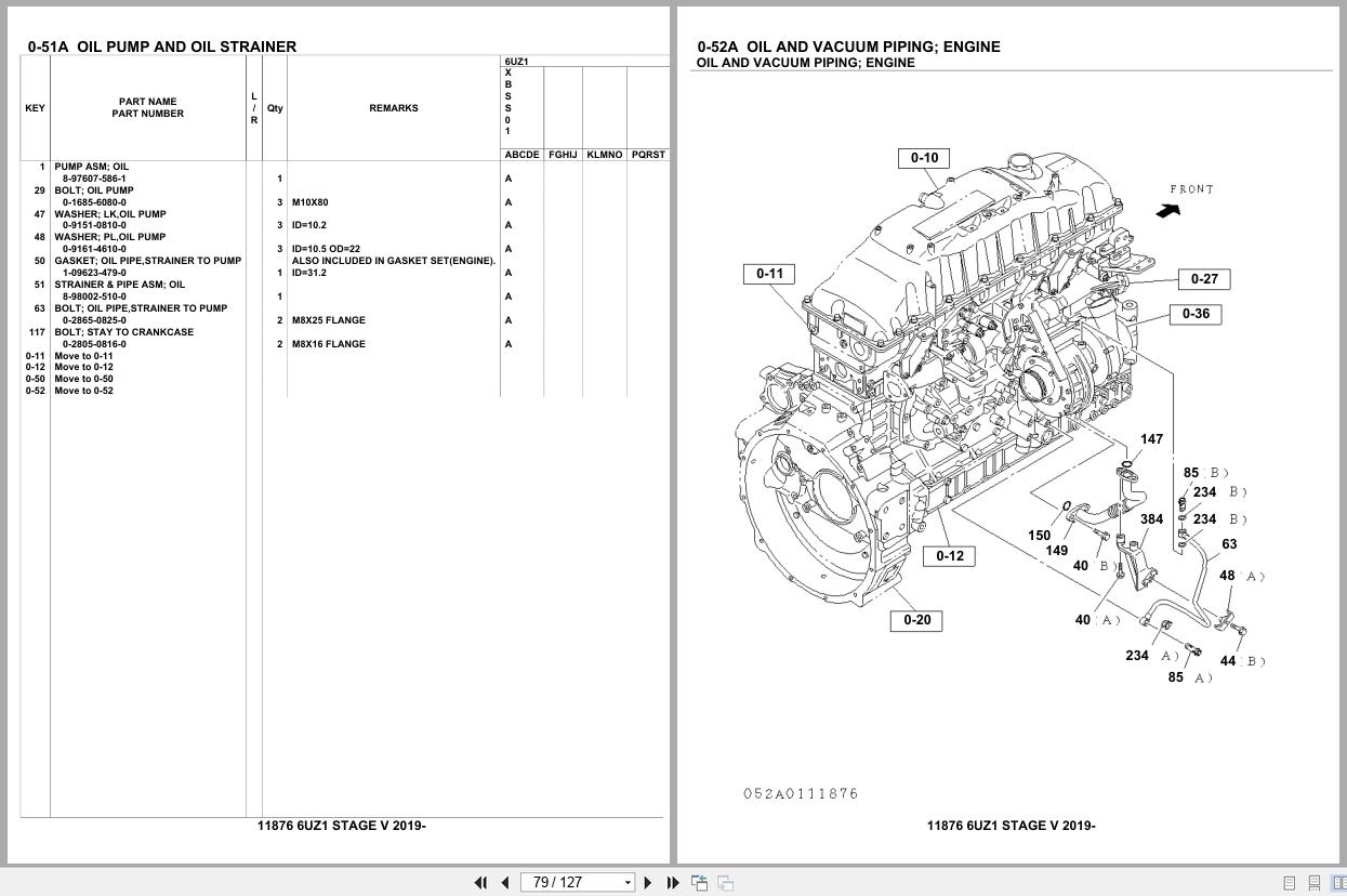 Isuzu Engine 6UZ1 STAGEV 2019 Parts Catalog 11876 (2)