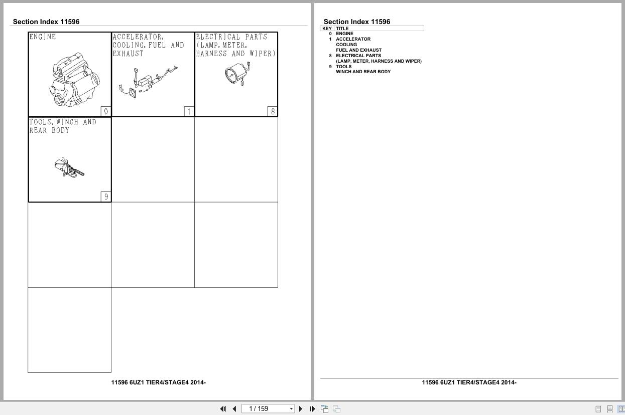Isuzu Engine 6UZ1 TIER4 STAGE4 2014 Parts Catalog 11596 (1)