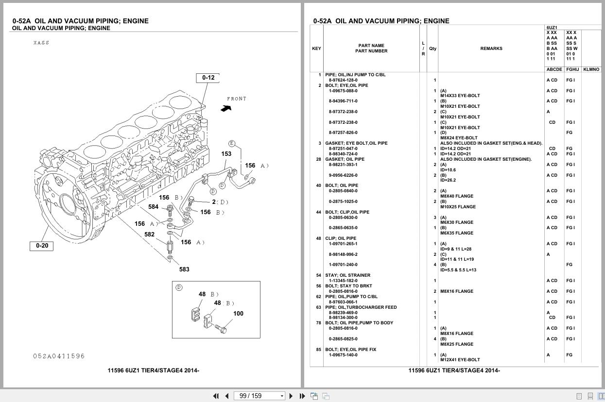 Isuzu Engine 6UZ1 TIER4 STAGE4 2014 Parts Catalog 11596 (2)