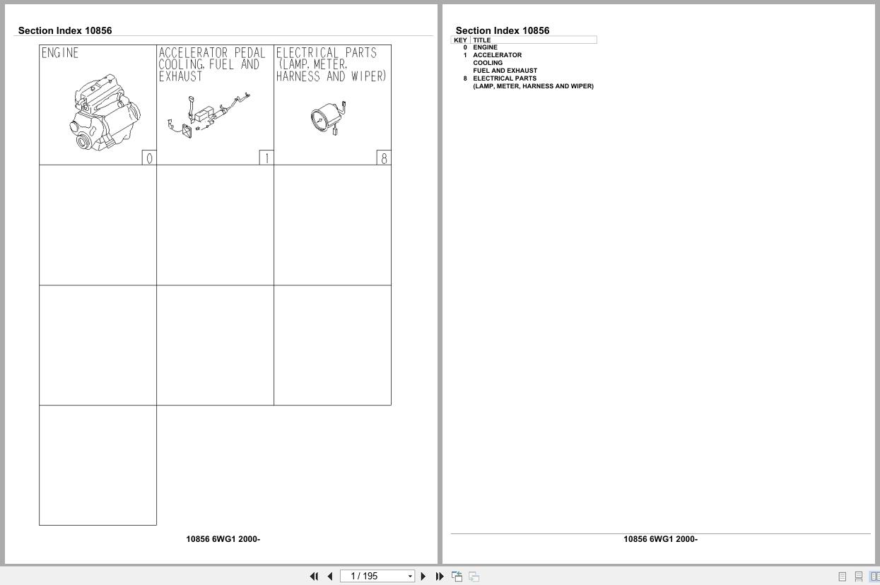 Isuzu Engine 6WG1 2000 Parts Catalog 10856 (1)
