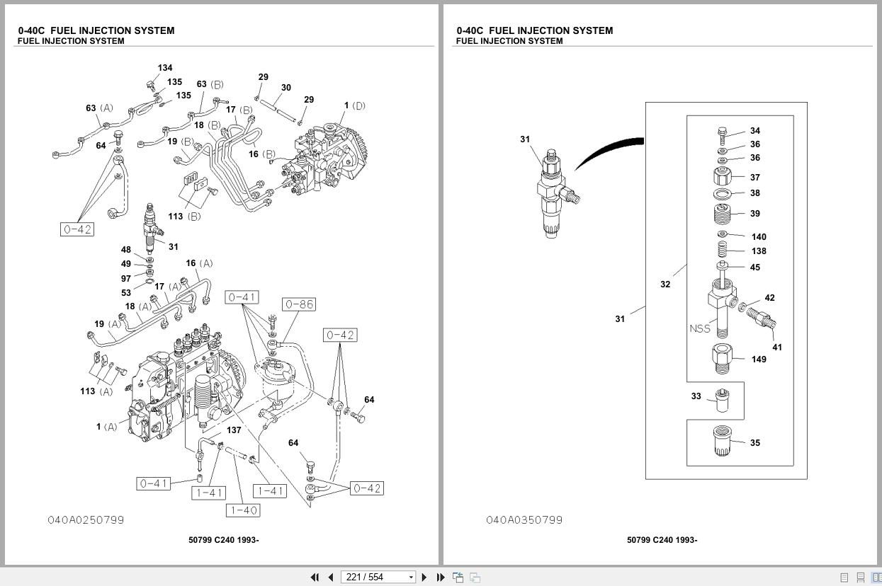 Isuzu Engine C240 1993 Parts Catalog 50799 (2)