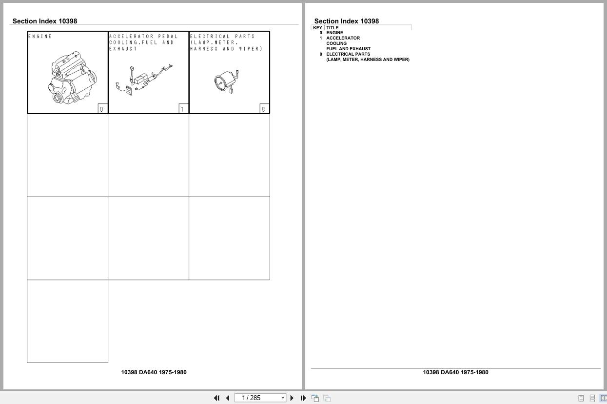 Isuzu Engine DA640 1975 1980 Parts Catalog 10398 (1)