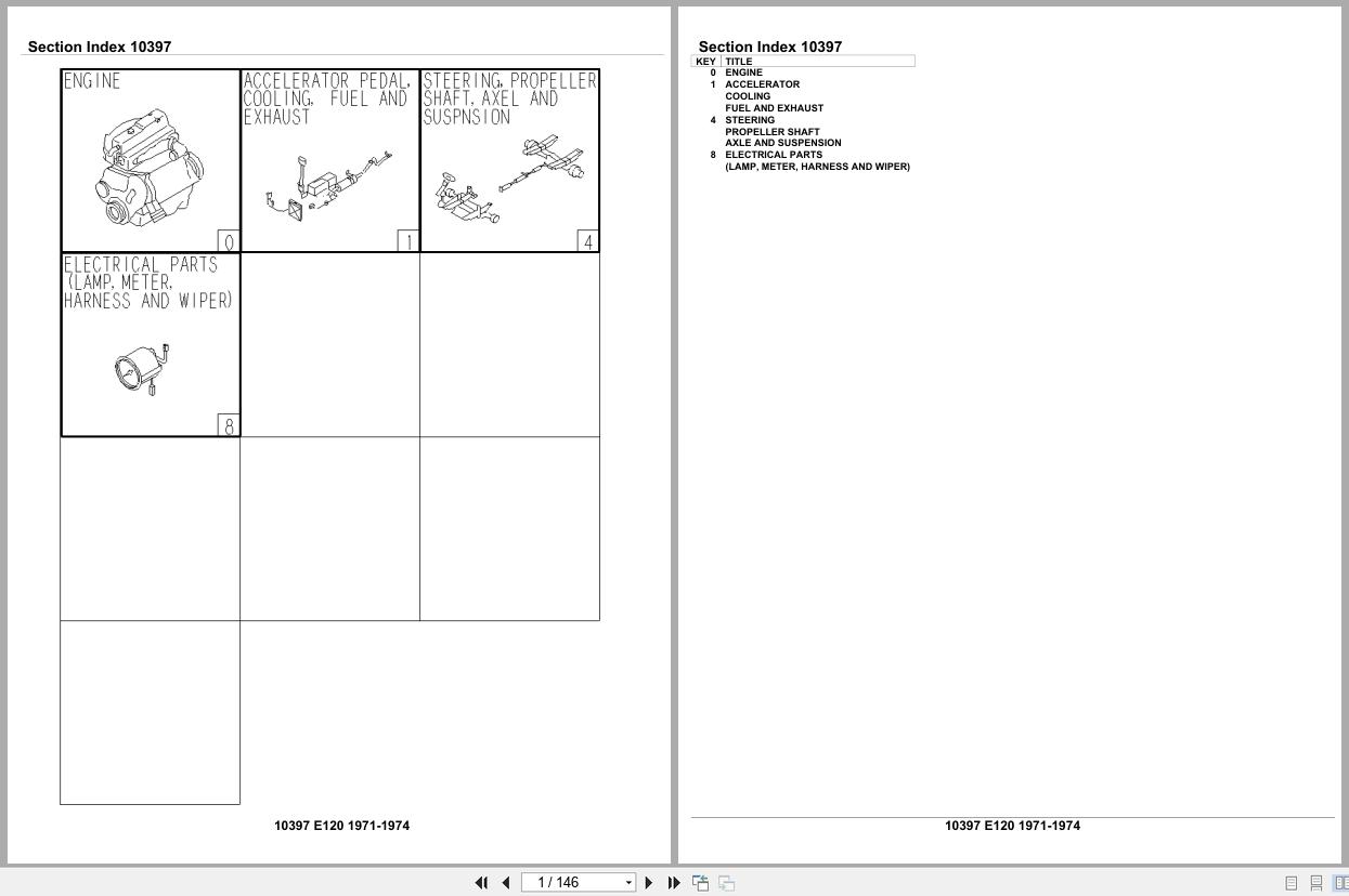 Isuzu Engine E120 1971 1974 Parts Catalog 10397 (1)