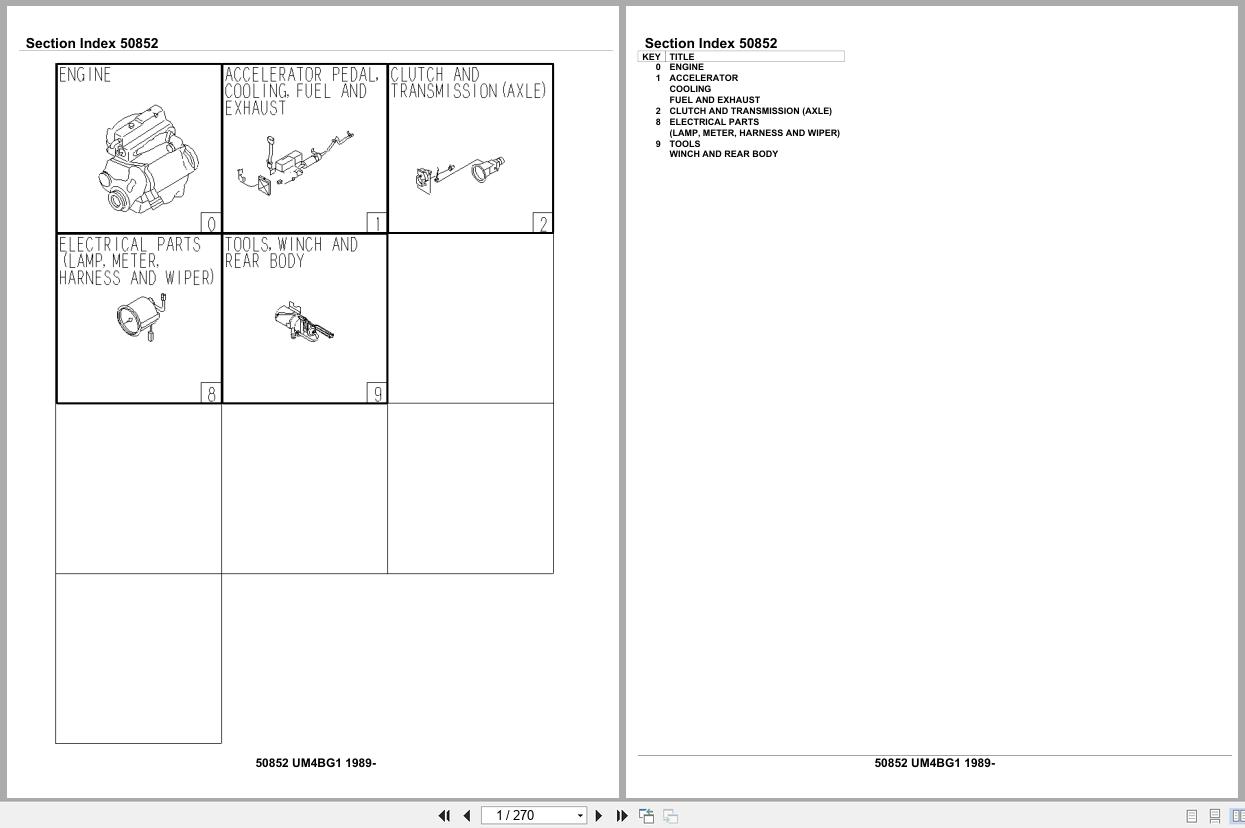 Isuzu Engine UM4BG1 1989 Parts Catalog 50852 (1)