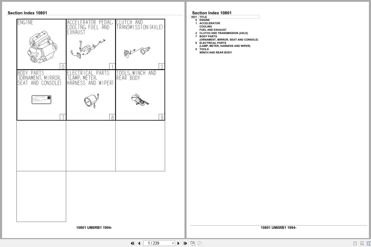 Isuzu Engine UM6RB1 1994 Parts Catalog 10801 (1)