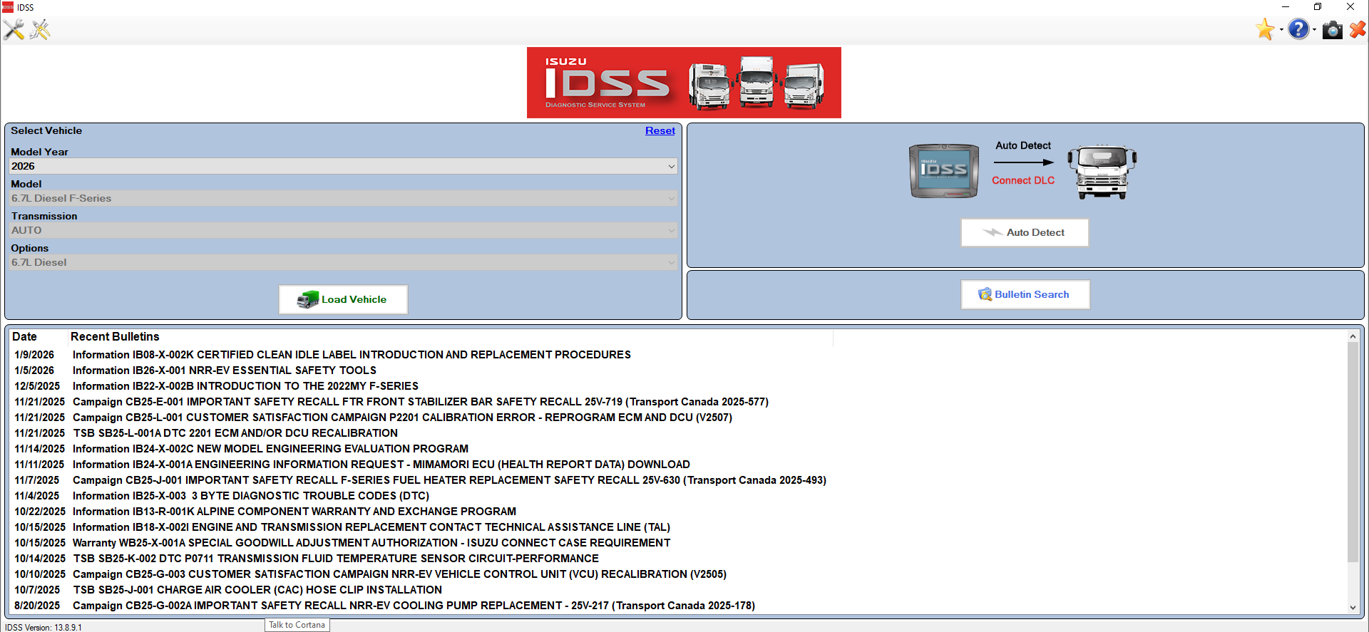 Isuzu IDSS USA 01.2026 Diagnostic Service System 1