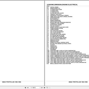 Isuzu Pickup TFR TFS LHD 1993 1996 Parts Catalog 50652 (1)