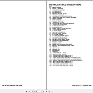 Isuzu Pickup TFR TFS LHD 1997 1998 Parts Catalog 50726 (1)
