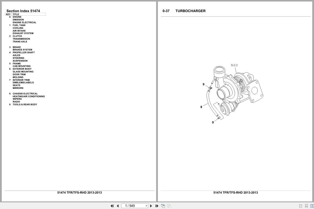 Isuzu Pickup TFR TFS RHD 2013 Parts Catalog 51474 (1)