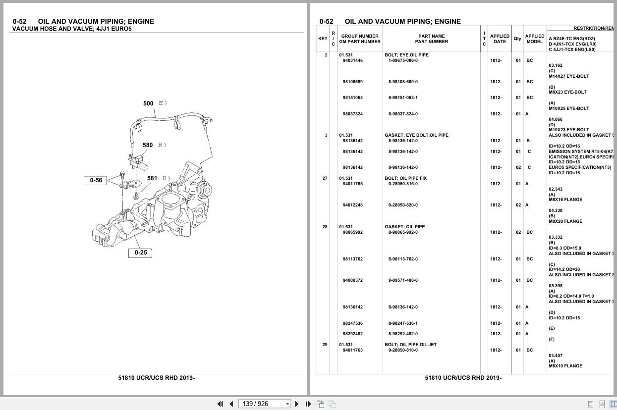 Isuzu SUV UCR UCS RHD 2019 Parts Catalog 51810 (2)