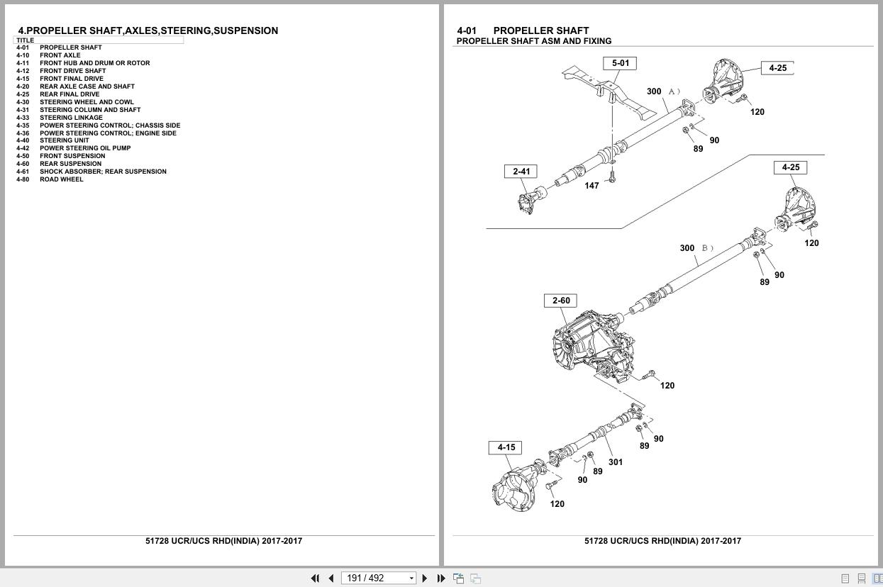 Isuzu SUV UCR UCS RHD INDIA 2017 Parts Catalog 51728 (2)
