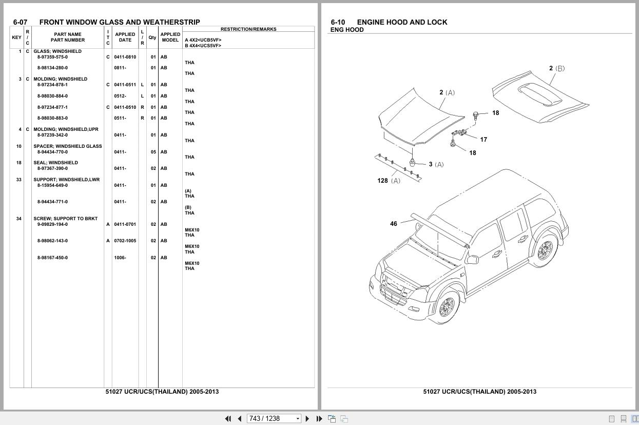 Isuzu SUV UCR UCS THAILAND 2005 2013 Parts Catalog 51027 (2)