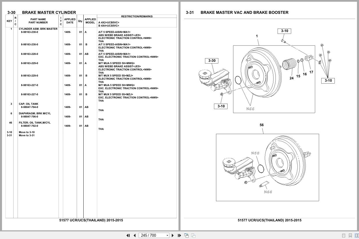 Isuzu SUV UCR UCS THAILAND 2015 Parts Catalog 51577 (2)