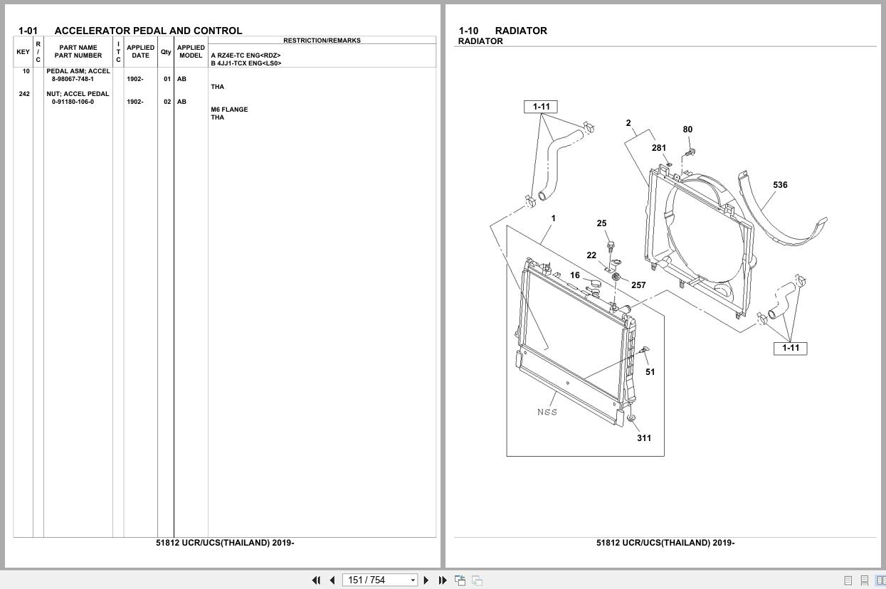 Isuzu SUV UCR UCS THAILAND 2019 Parts Catalog 51812 (2)