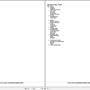 Isuzu Truck CXZ LHD WEDGE BRAKE 2005 Parts Catalog 11013 (1)
