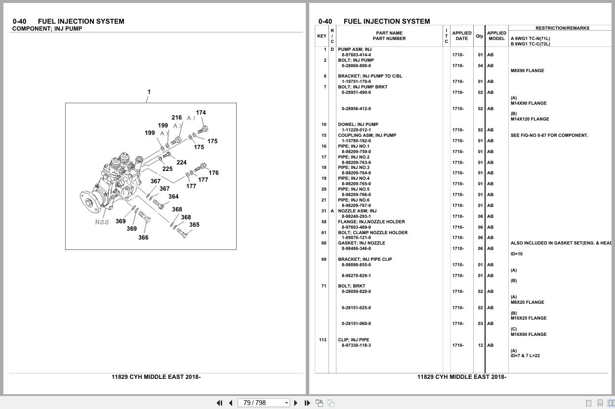 Isuzu Truck CYH MIDDLE EAST 2018 Parts Catalog 11829 (2)
