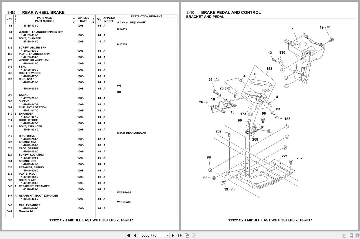 Isuzu Truck CYH MIDDLE EAST with 3STEPS 2010 2017 Parts Catalog 11322 (2)