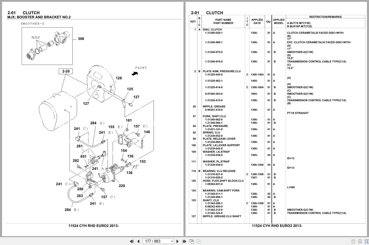 Isuzu Truck CYH RHD EURO2 2013 Parts Catalog 11524 (2)