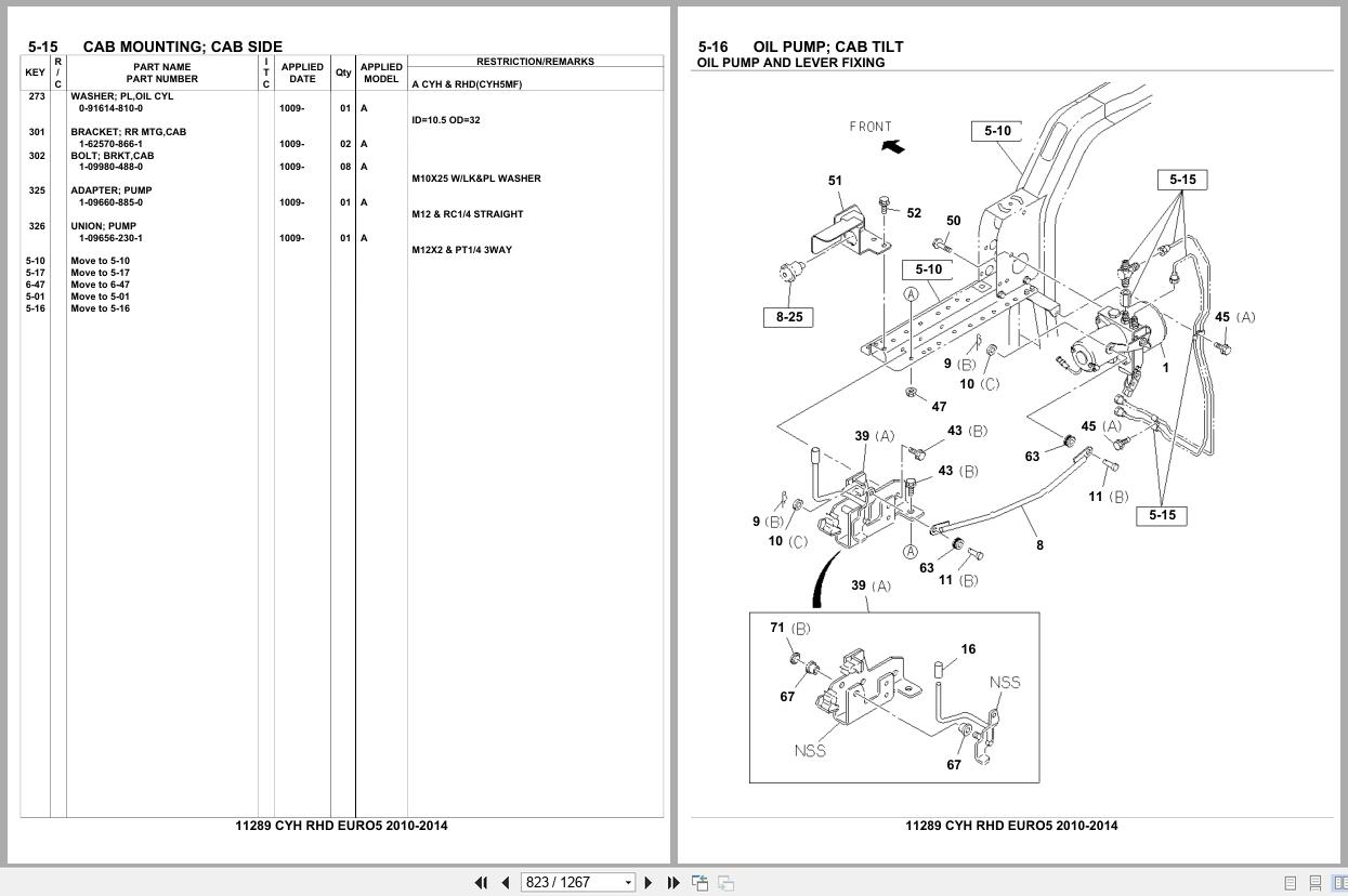 Isuzu Truck CYH RHD EURO5 2010 2014 Parts Catalog 11289 (2)