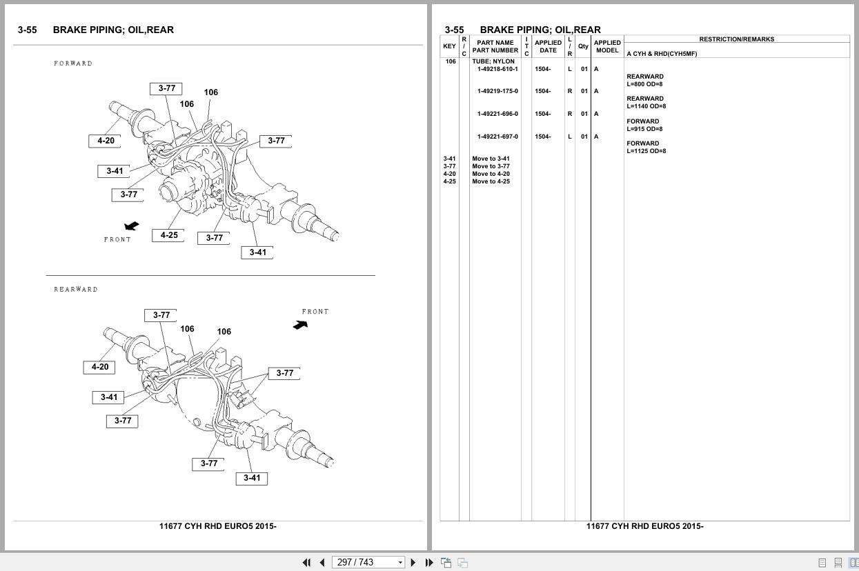 Isuzu Truck CYH RHD EURO5 2015 Parts Catalog 11677 (2)