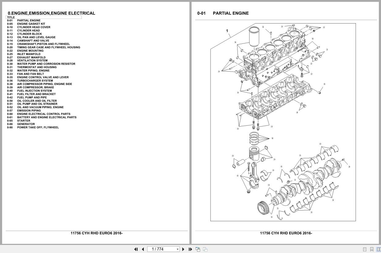 Isuzu Truck CYH RHD EURO6 2016 Parts Catalog 11756 (1)