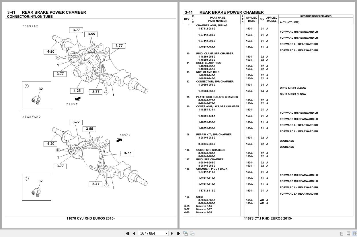 Isuzu Truck CYJ RHD EURO5 2015 Parts Catalog 11678 (2)