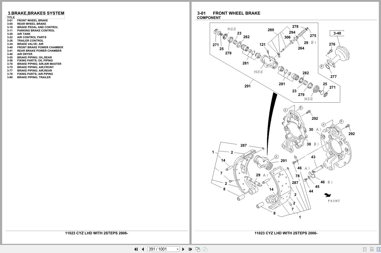 Isuzu Truck CYZ LHD with 2STEPS 2006 Parts Catalog 11023 (2)
