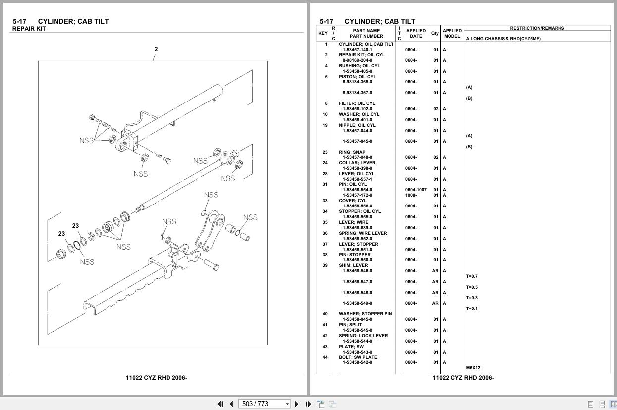 Isuzu Truck CYZ RHD 2006 Parts Catalog 11022 (2)