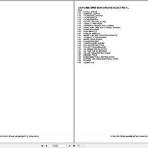 Isuzu Truck ELF200 ELF300 MEXICO 2009 2010 Parts Catalog 51205 (1)