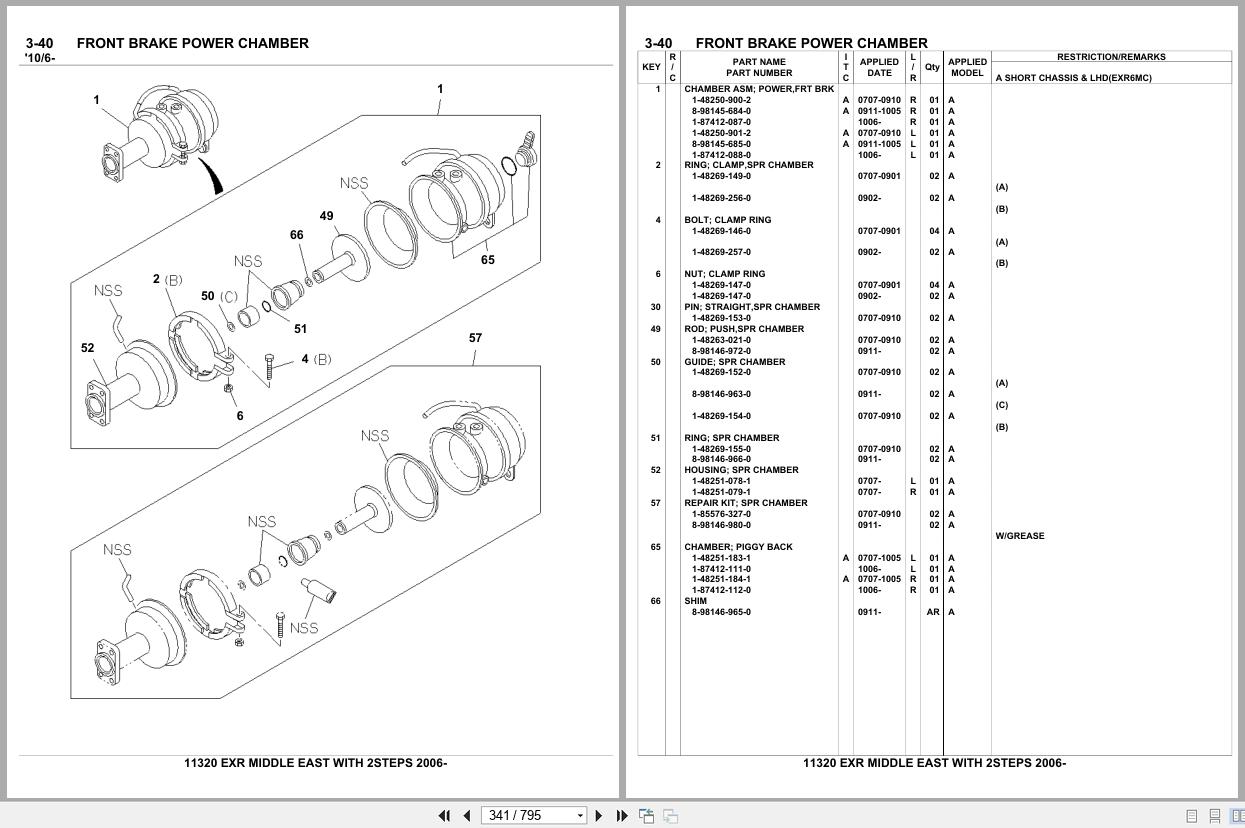 Isuzu Truck EXR MIDDLE EAST with 2STEPS 2006 Parts Catalog 11320 (2)